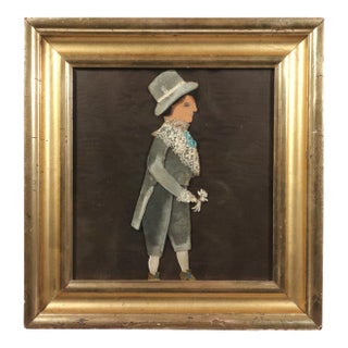 American Fabric and Paper Figure of a Gentleman, First Half of the 19th Century For Sale