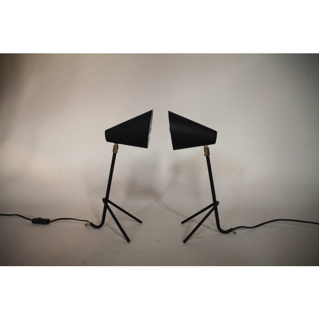 Mid-Century Modern Swedish Tripod Lamps, 1950s, Set of 2 For Sale - Image 3 of 13