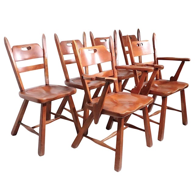 Set of Six Herman DeVries Cushman Colonial Dining Chairs With Early Metal Tag For Sale - Image 12 of 17