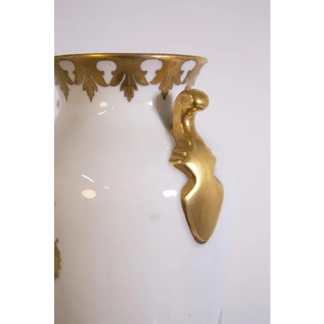 Vase in Gold Painted Porcelain by Arrigo Finzi, 1950s For Sale - Image 6 of 8