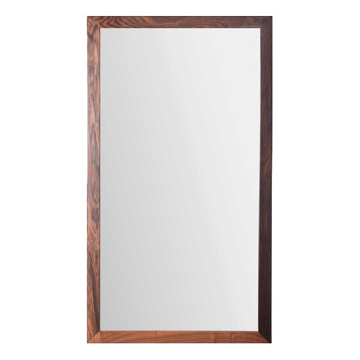 Model 366 Rosewood Wall Mirror by Aksel Kjersgaard for Odder, Denmark, 1960s For Sale
