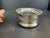 1930s Vintage Reticulated Silver Plate Wood Wine Bottle Coaster For Sale - Image 5 of 8