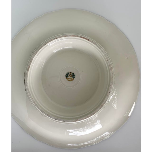 Early 20th Century Rare ‘Fox-Hunting Scene' Embossed in a Silver Overlay on an Antique 1920s Bavarian Mitterteich Footed Porcelain Plate For Sale - Image 5 of 13