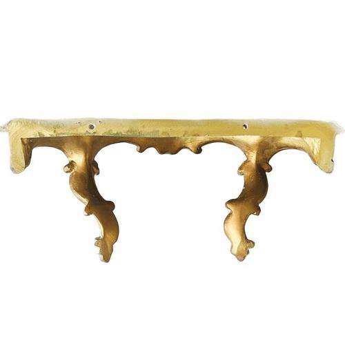 Mid-Century Italian Baroque Style Cream and Gilt Crackled Mirror and Wall Console, 1950s, Set of 2 For Sale - Image 10 of 14