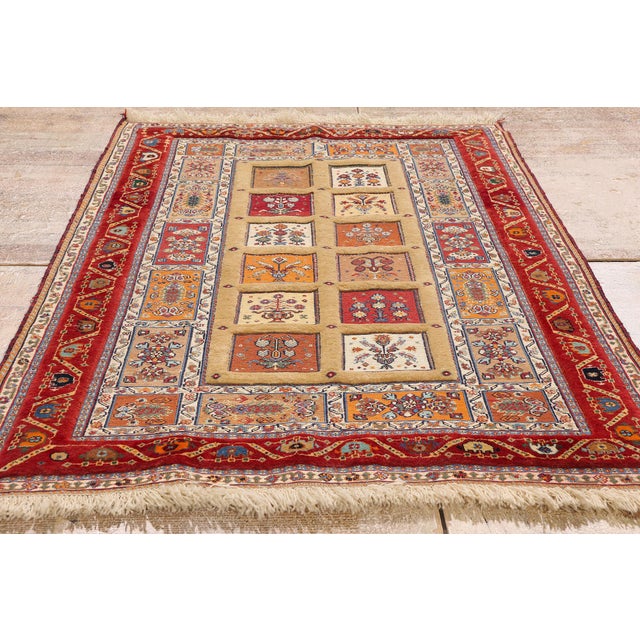 Vintage Persian Shiraz Rug, 03'04 X 04'11 For Sale - Image 9 of 10