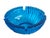 Offered is a heavy textured ashtray designed by Wayne Husted for Blenko Glass in 1963. It is a bright teal color sometimes...