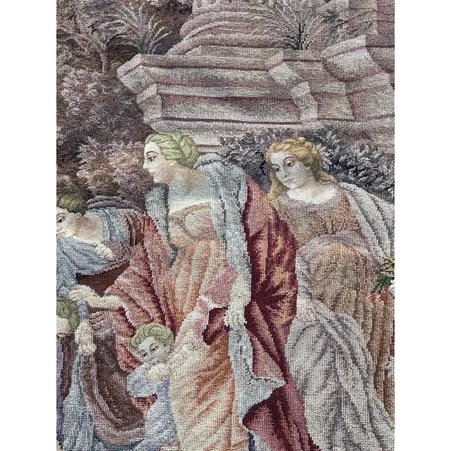 Vintage French Needlepoint Tapestry, 1950s For Sale - Image 10 of 18