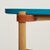 Side table with a porcelain top featuring hand-screen-printed designs - Folding solid oak base - Leather straps "Weaving"...