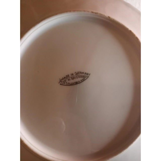 Art Deco 1970s Vintage Tm Grisham Porcelain Made in Germany Holder & Plate Set of 2 For Sale - Image 3 of 8