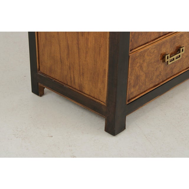 Century Chinoiserie Style Burlwood Dresser W. Mirrors For Sale - Image 10 of 15