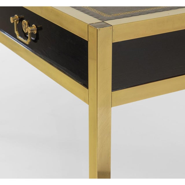 Mid-Century Brass & Leather Desk in the style of Maison Jansen, 1950s For Sale - Image 11 of 18