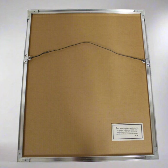 Metal Vintage Print "Beginning" by Seminole Artist Jerome Tiger For Sale - Image 7 of 9