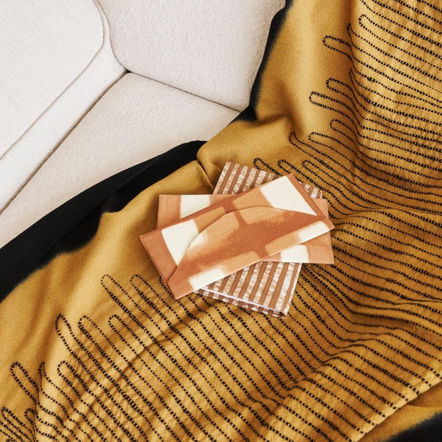 Handwoven Topaz Brown Myrtle Drift Merino Throw For Sale - Image 10 of 10