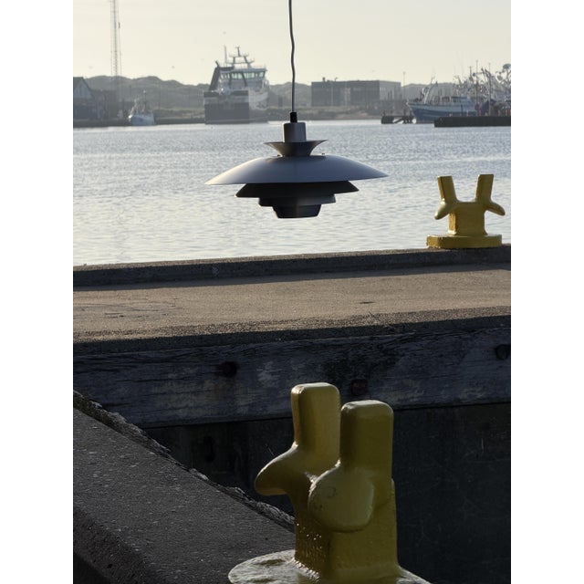 1970s Danish Modern Alexia Pendant Lamp in Raw Aluminum from Jeka, 1970s For Sale - Image 5 of 7