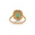 VRJewels Vintage Cluster Diamond 1.81 Carats Emerald Ring in 14k Gold Size 4, New For Sale - Image 10 of 18
