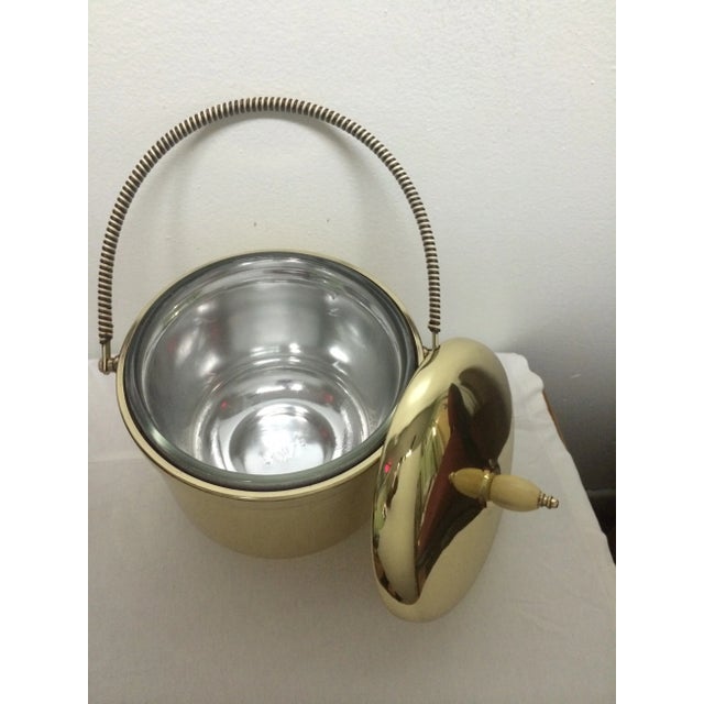 Mercury Glass Brass Ice Bucket Chairish