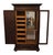 Late 20th Century Vintage Antique English Walnut La Baule Escoublac Gothic Jacobean 49" Mirrored Wine Storage Bar / Cupboard For Sale - Image 5 of 12