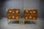 Chocolate Pair of Luxurious Brown Bedside Tables With Glass & Brass For Sale - Image 8 of 12