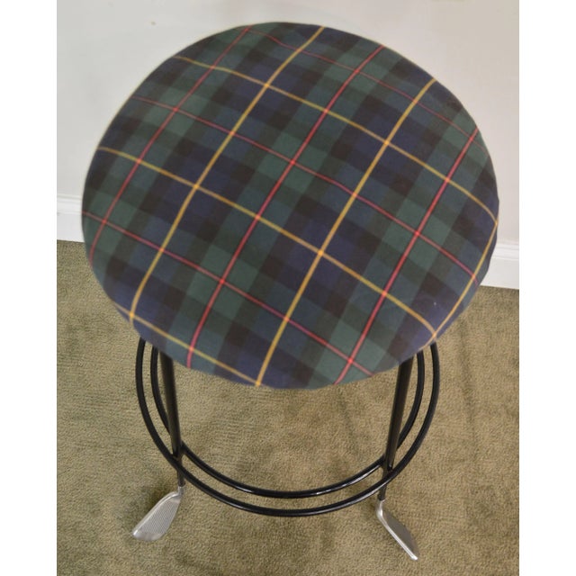 Metal Custom Iron Golf Club Counter Bar Stools - a Pair For Sale - Image 7 of 13
