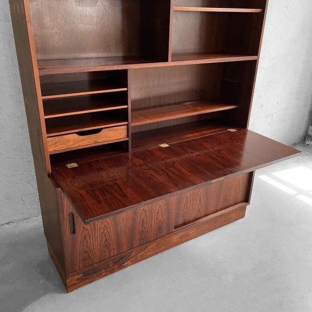 Wood 1960s Poul Hundevad Rosewood Secretary Cabinet For Sale - Image 7 of 12