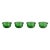 Kaj Franck for Nuutajärvi, Finnish glass artist. A set of four ‘Luna’ rinsing bowls in green art glass. Handmade. Circa...