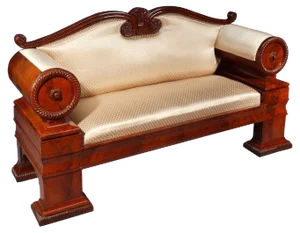 19th Century Austrian Biedermeier Mahogany Sofa