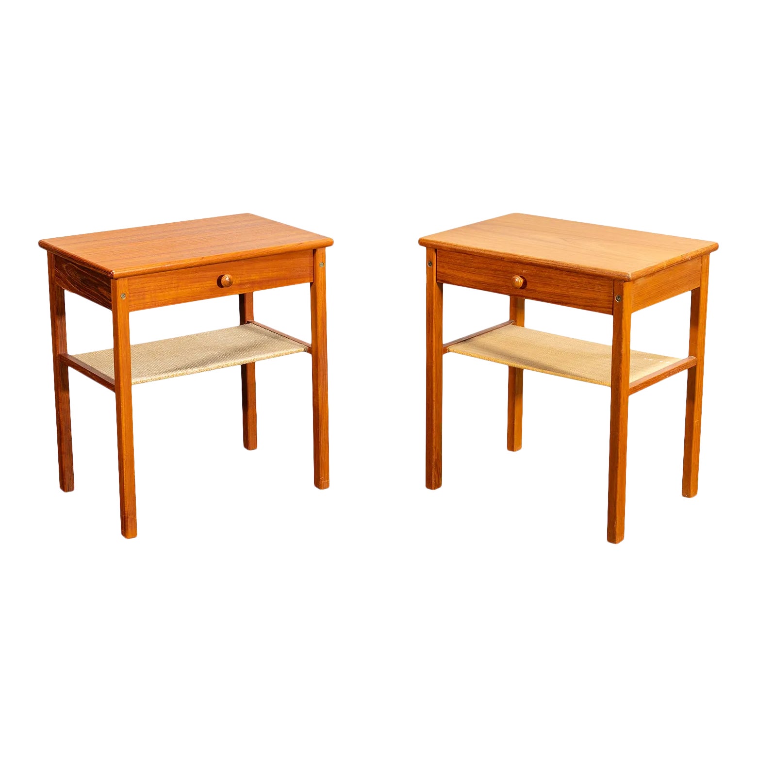 Coordinating Set of Vintage Teak End Tables or Night Stands Chairish