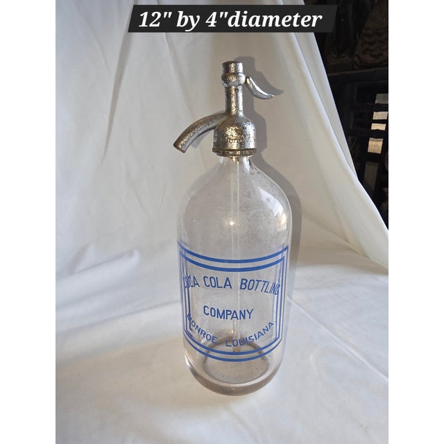 Art Deco Antique Coca-Cola Seltzer Bottle From Monroe Louisiana For Sale - Image 3 of 8