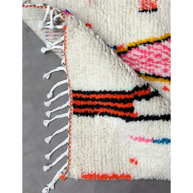 Modern Playful Azilal Wool Rug - 8.3 X 5.2 Ft For Sale In Cleveland - Image 6 of 7