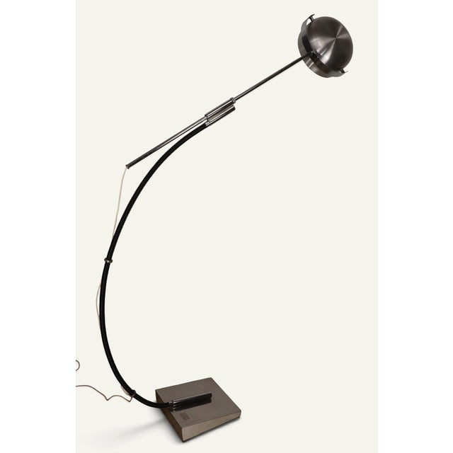 Vintage Arc Floor Lamp with Chromed Metal Arm, 1970 For Sale - Image 12 of 18