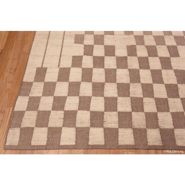 2020s Nazmiyal Collection Checkboard Design Modern Area Rug For Sale - Image 5 of 6