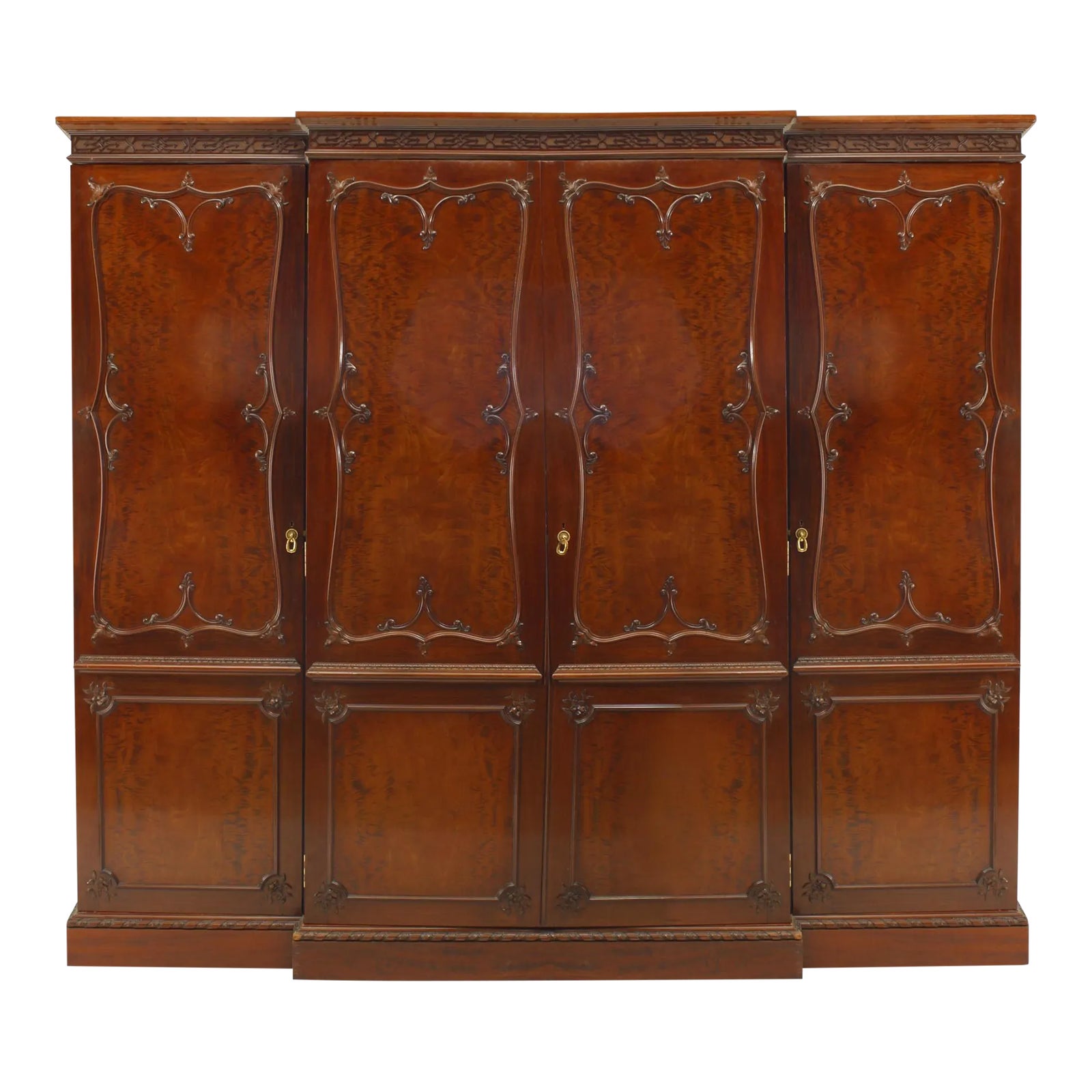 English Victorian Mahogany Armoire | Chairish