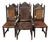 1950s Set of 6 Spanish Renaissance Revival Dining Chairs, Two Arm Chairs, Four Side Chairs For Sale