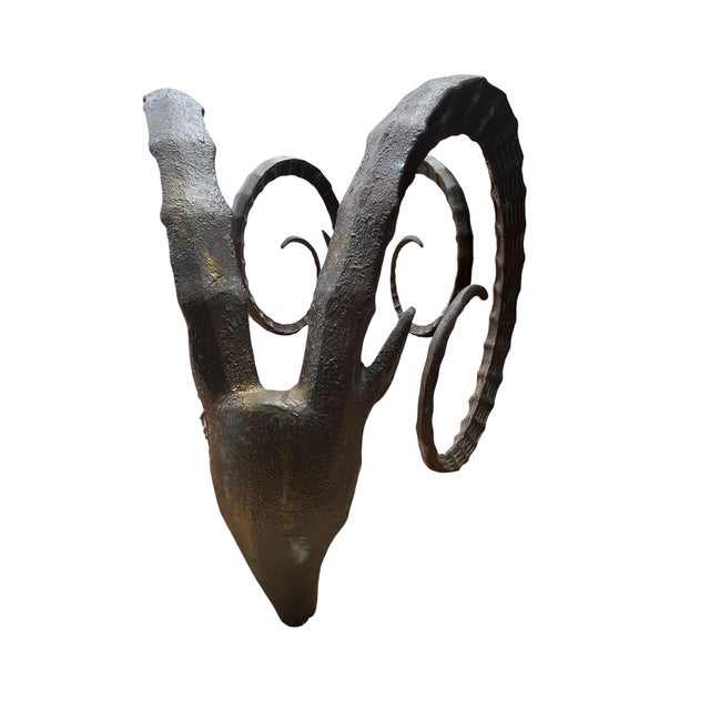 Alain Chervet 1970s Index/ Rams Head Dining Table For Sale - Image 4 of 9