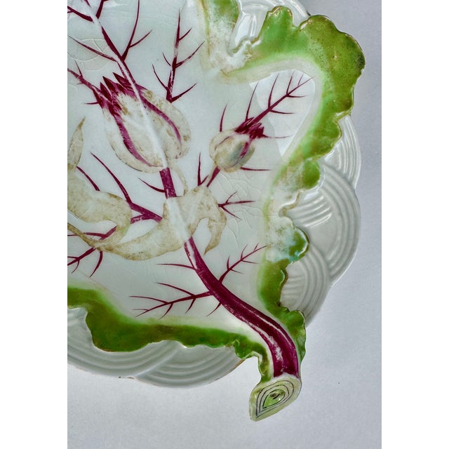 White Chelsea Porcelain Trompe-L’Oeil Leaf Dish, Radish Plate Circa 1755 For Sale - Image 8 of 16