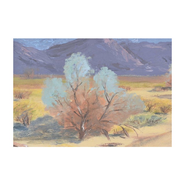 1960s Mid-Century Palm Springs Landscape Original Oil on Canvas by Alice v. Hussey Hayes For Sale - Image 5 of 7