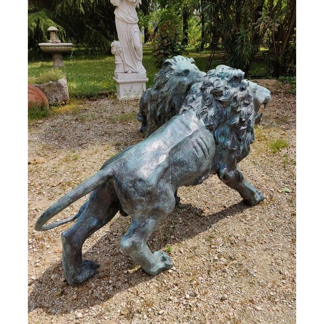 Unknown, Venetian Lions, Late 19th Century, Bronze, Set of 2 For Sale - Image 5 of 12