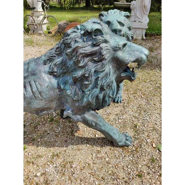 Unknown, Venetian Lions, Late 19th Century, Bronze, Set of 2 For Sale - Image 4 of 12