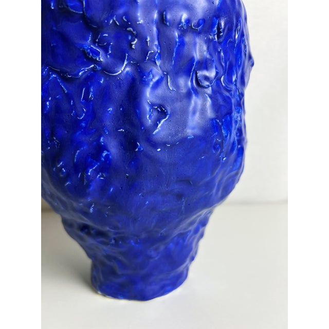 Contemporary Every Day Blue Collection Textured Vase 02 by Anna Demidova For Sale - Image 3 of 8
