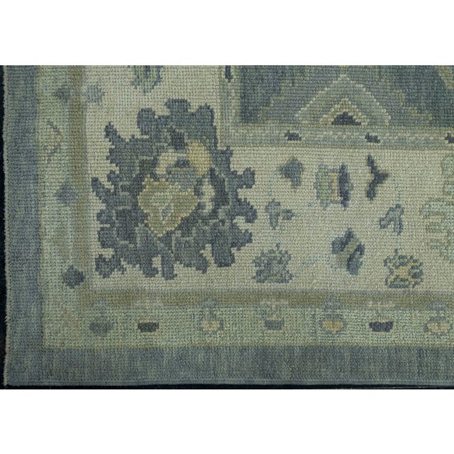 Turkish Oushak Rug 5'4" x 11'6" #18064 For Sale - Image 4 of 8