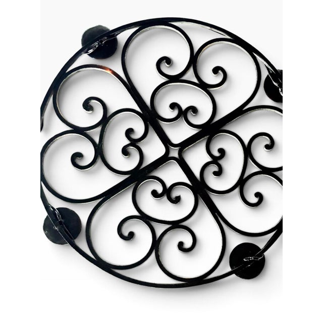 Antique Gothic Hand-Forged Wrought Iron Corona Four Light Chandelier For Sale - Image 11 of 12