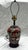 Chinese Vintage Mid-Century Red Chinese Cloisonné Peony & Bird Table Lamp For Sale - Image 3 of 6