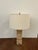 Contemporary Revelation Icon Lamps Carved Travertine - Pair. For Sale - Image 3 of 9