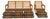 Mid-Century Vintage Danish Teak 3-Seat Sofa and Armchair For Sale