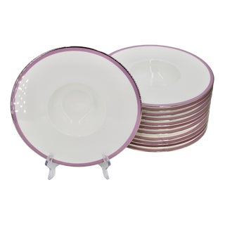 Eden Roc Hollow Basin Plates, Set of 12 For Sale