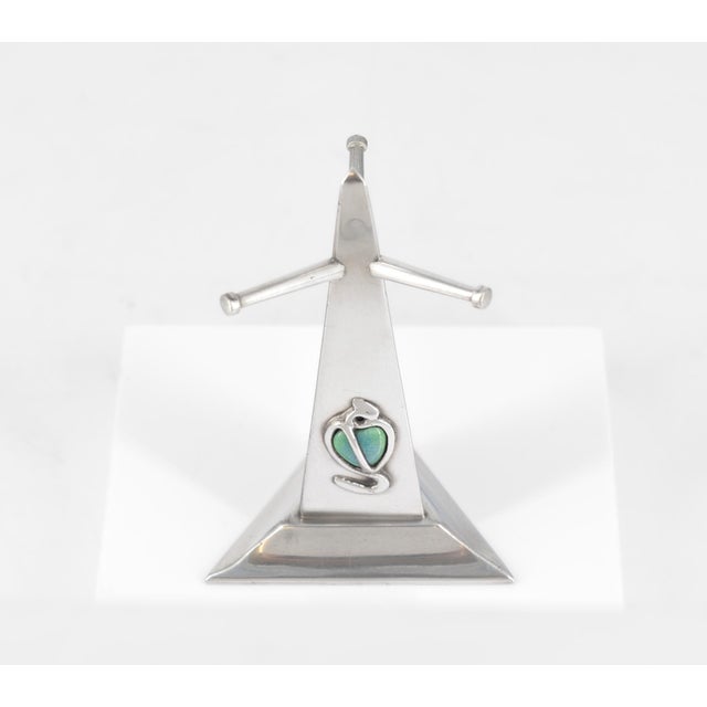Art Nouveau Pewter and Cabochon Ring Tree Holder by G. L. Connell, London, 1900s For Sale - Image 4 of 9