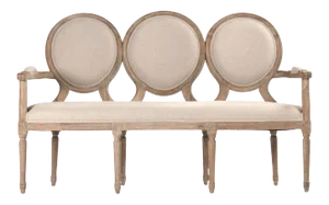 Everest Medallion Settee in Beige