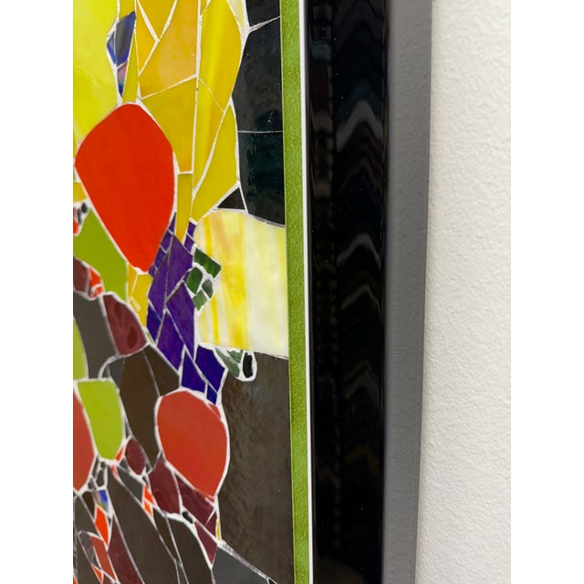 Abstract 2024, Untitled, Colorful Abstract, Custom Framed Glass Mosaic on Board, Artist Mila Apperlo For Sale - Image 3 of 9