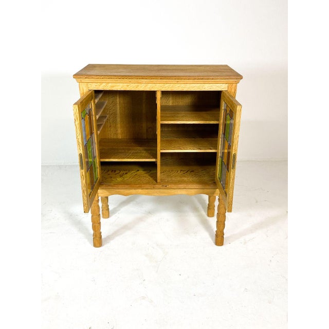 Henning Kjaernulf 1970s Danish Oak & Glass Cabinet Henning Kjaernulf Style For Sale - Image 4 of 11