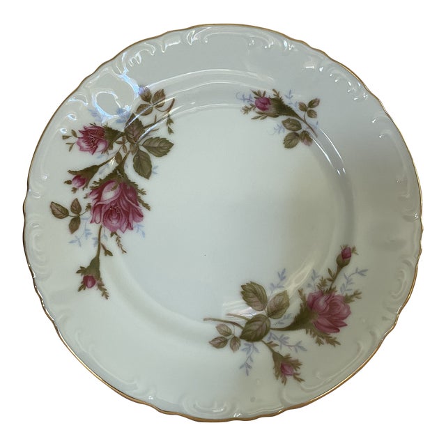 Rare 1940s Royal Rose Fine China of Japan Side Plates With 24k Gold